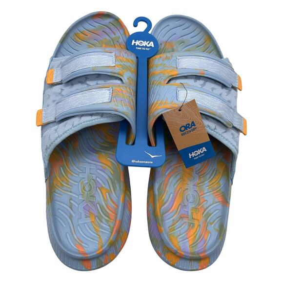 Hoka Ora Luxe Slide Sandals Mens Size 14 Summer Song Yellow Recovery 1134150 main image 2
